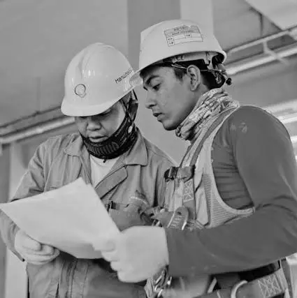 Construction crane and building site